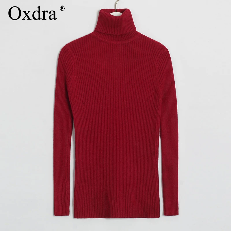 

Oxdra Women Sweater Basic Slim Knitted Jumper Soft Solid Pullover Top Pull Femme 2019 Autumn Winter