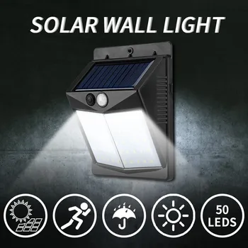 

2020 hot new products 50LED Solar Power PIR Motion Sensor Wall Light Outdoor Garden Street Lamp Dropshipping Accessories decorat