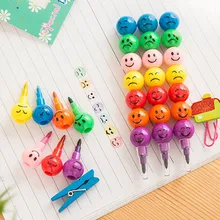 7 цветов милый укладчик своп улыбка лицо мелки Детский рисунок подарок