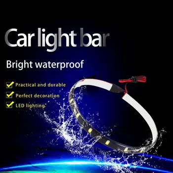 

1PC 30cm 12V 15 LEDs Car Waterproof Strip Lamp Flexible Light Flexible Vehicle Led Automobiles Stripe Daytime Running Lights