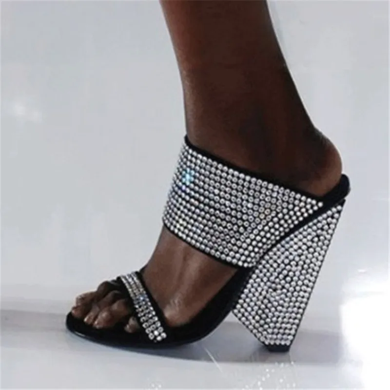 

Fashion Crystal Embellished Ankle Boots For Women Runway Ladies Spike High Heels Shoes Woman Rhinestone Gladiator Sandals Boots