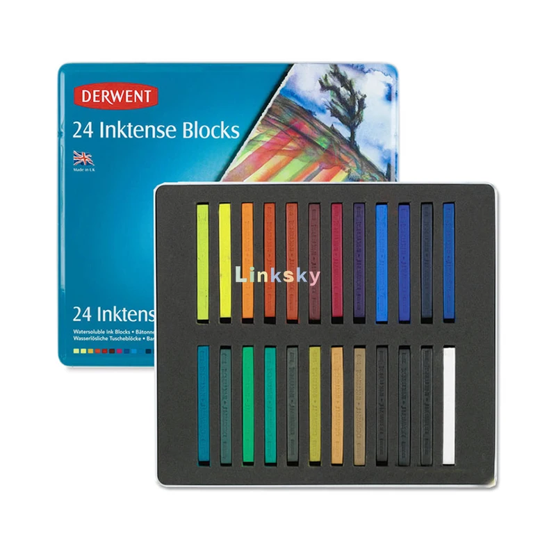 Derwent Inktense Ink Blocks,Giz Pastel Inktense Blocks Aquarelavel