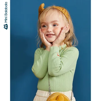 

Minibala Children knitted sweater 2020 spring and autumn new boy and girl baby art style warm sweater