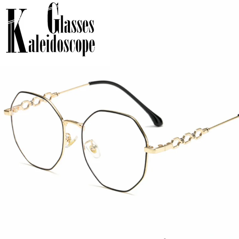

Anti-blue light Glasses Frame Women Metal frame Vintage Designer Optical Fashion Eyewear Computer Glasses Transparent Lens