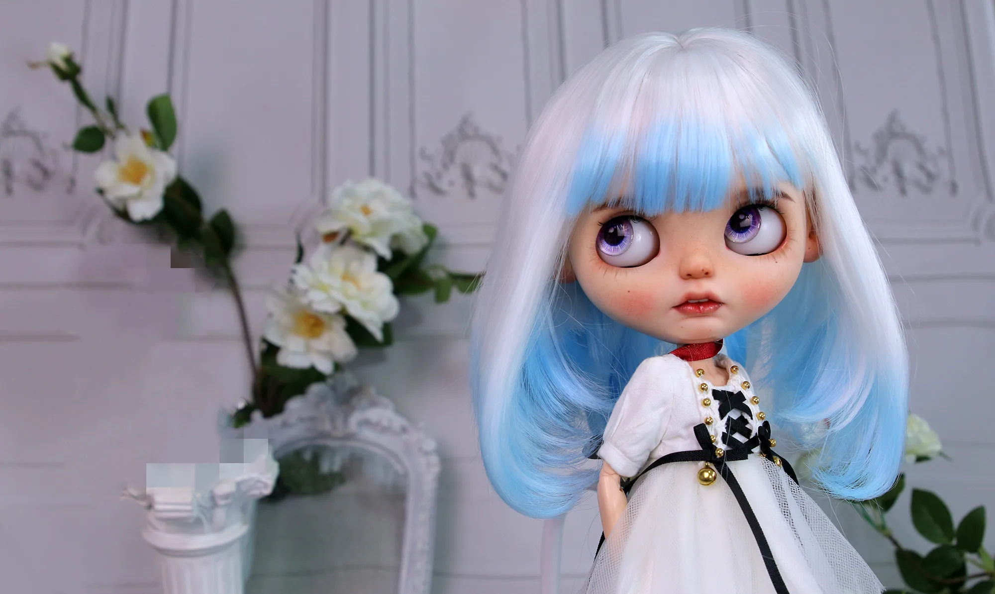 

Blythes Doll Fit Hair Fits the 1/6 Size Fashionable Joker Silky Silky Orchid Jellyfish Patchwork Wigs High Temperature Silk