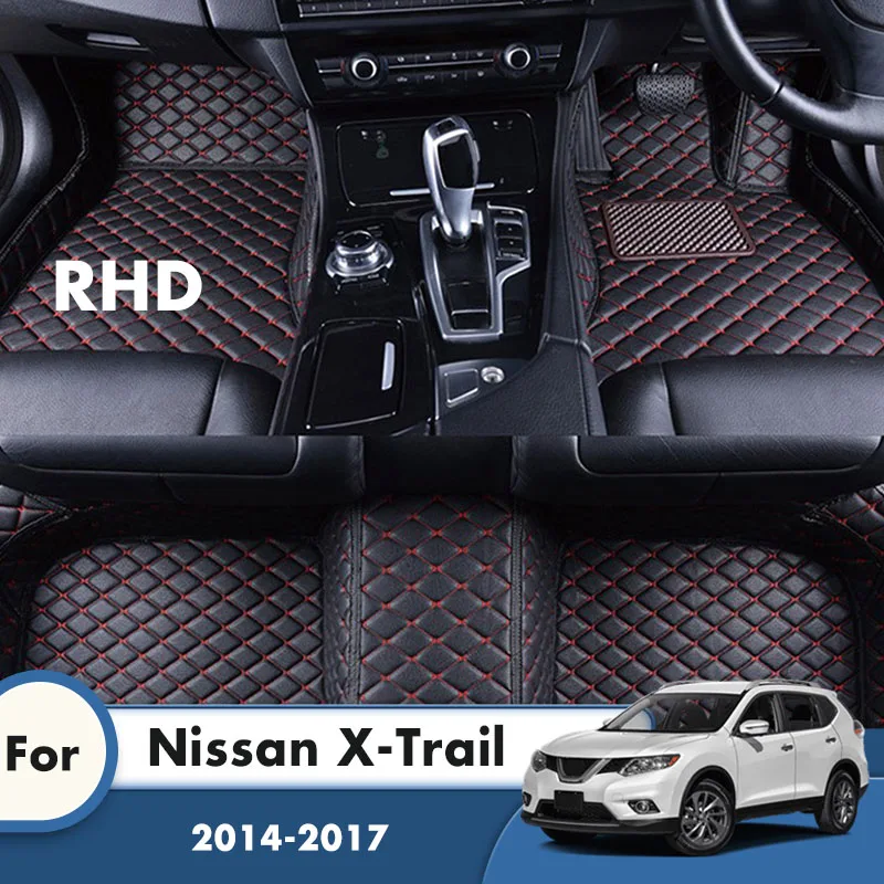 US $39.84 RHD Carpets For Nissan XTrail Rogue T32 2017 2016 2015 2014 Car Floor Mats Artificial Leather Custom Auto Accessories Interior