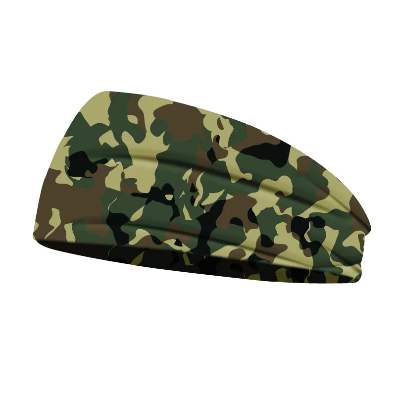 

Army Camouflage Print Men Elastic Yoga Headband Sport Running Sweatband Outdoor Gym Hair Band Turban Fitness Bandage Sweat Bands