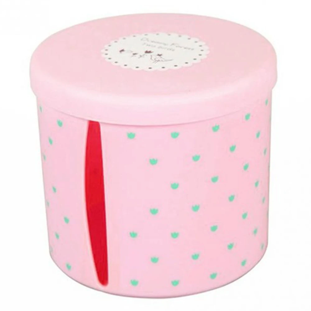 Home Napkin Holder Plastic Box Container Roll Paper Tissue Storage Case Wipes Dust Cover Roll Paper Towel Canister Dispenser - Цвет: Розовый