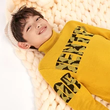 Balabala/свитер для мальчиков; пуловер; Детский свитер; коллекция года; Детский свитер с высоким воротником; модная одежда