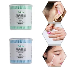 200 шт./компл. одноразовые двойной головкой ватный тампон для носа, чистка ушей бутоны палочки и набором инструментов для чистки здравоохранение, аксессуары для украшения ногтей