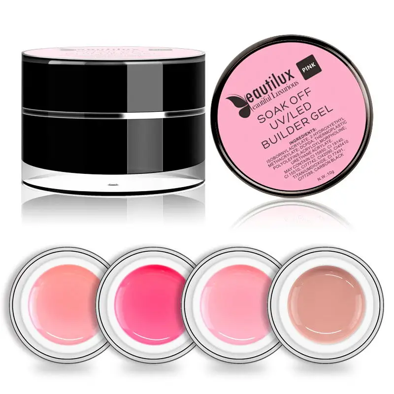 Beautilux Soak Off Hard Builder Gel UV LED Clear Pink Nude Camouflage Milky Nail Enhancement Extension Gel Nails Art Design 10g|Nail Gel| - AliExpress
