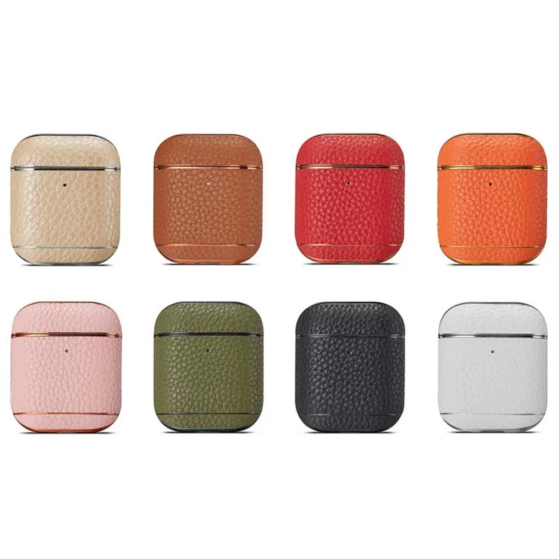 Для Apple AirPods 1/2 кожа и PC наушники защитный чехол Bluetooth беспроводные чехлы для наушников зарядная коробка противоударные сумки