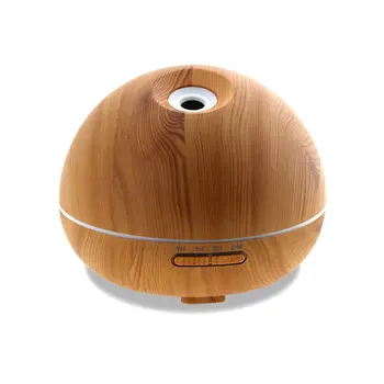 

300ml Aroma Essential Oil Diffuser Ultrasonic Air Humidifier with Wood Grain Pattern & Color Changing LED Light US Plug