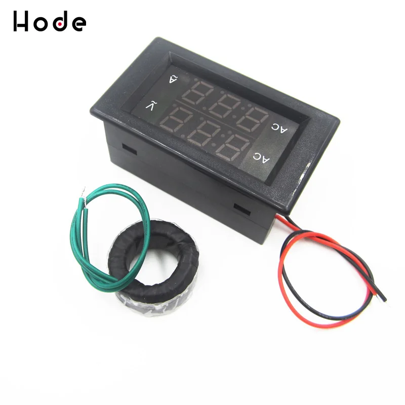 AC 80-300V 100A Digital Voltmeter Ampermeter Dual LED Digital Amp Volt Meter Gauge Amperimetro Voltage Current Meters