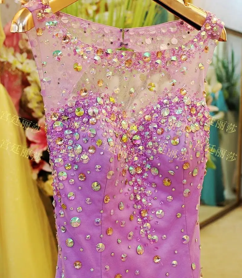 Vestidos роскошные стразы с украшением в виде кристаллов Формальные невесты вечернее платье с низким вырезом на спине Бальные вечерние платья для выпускного бала платья для матери невесты