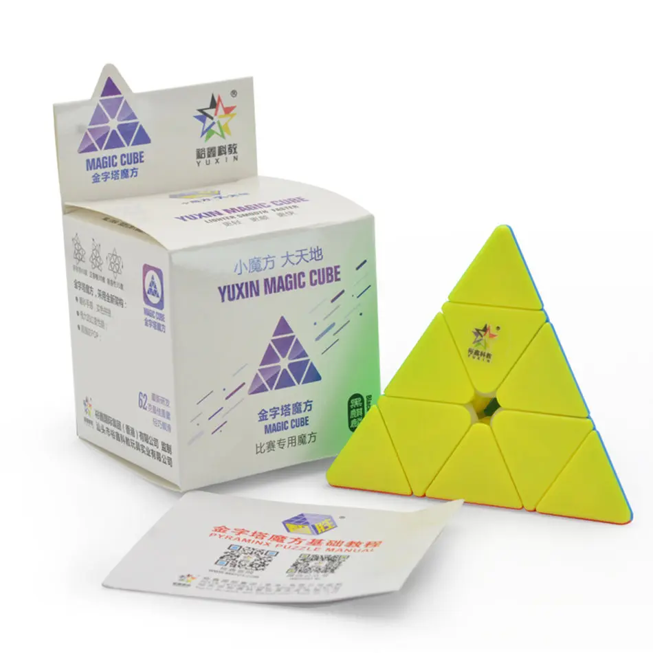 

Fast delivery YuXin ZhiSheng 3x3 Pyramid Cube Black Kirin Magic Cube Speed Professional Cubo Magico Puzzle Toys For Children