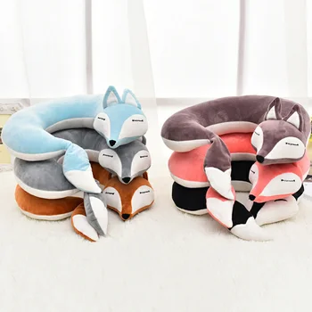 

Economical Adorable Animal U Shape Pillow Soft Cartoon Foxes Neck Pillow for Office Travel ds99