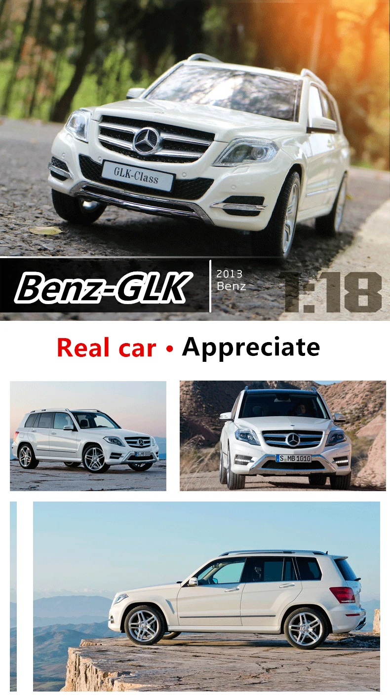 Welly 1:18 Mercedes GLK внедорожник vehi сплав модель автомобиля Моделирование Украшение автомобиля коллекция Подарочная игрушка Литье под давлением модель игрушка для мальчиков