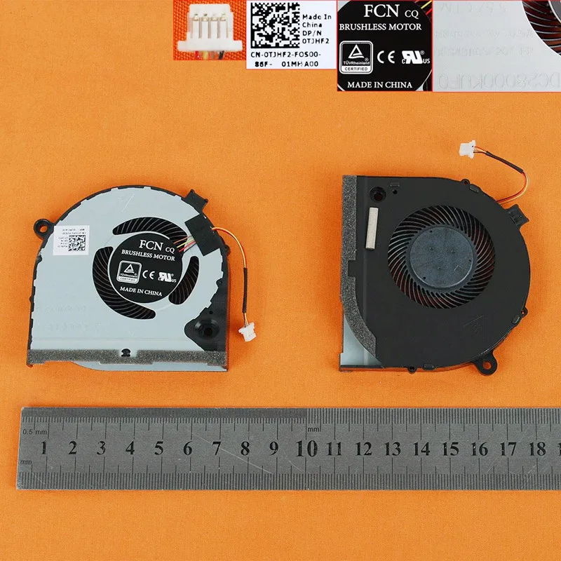 Ноутбук охлаждающий вентилятор для Dell G3 G3-3579 G5-5587(для Процессор вентилятор,) PN: 0TJHF2 DFS481105F20T DC28000KUF0 eplacement ремонт