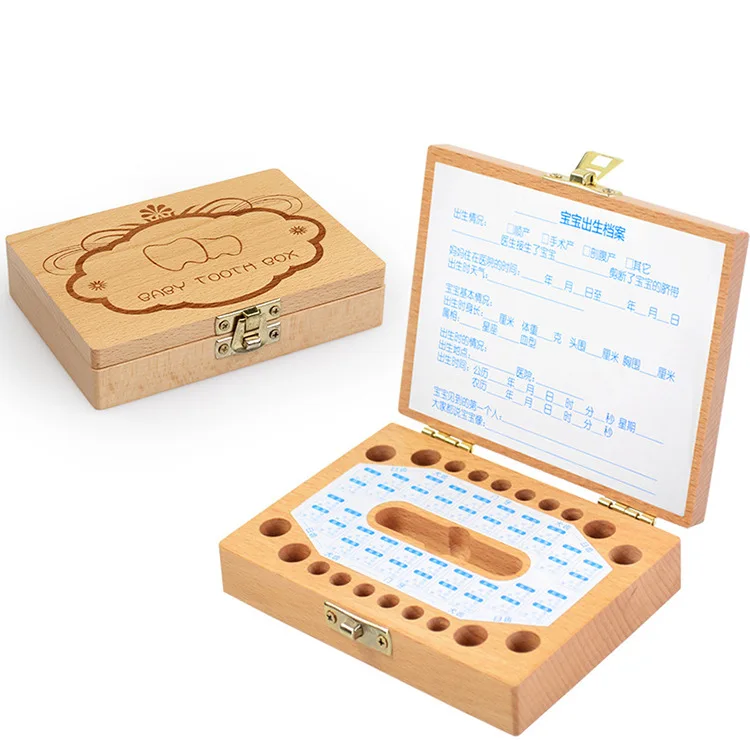 

Safe Environmentally Friendly Creative Wooden Product Collection Box Baby Teeth Lanugo Storage Case Cool Anniversary Gift Wholes