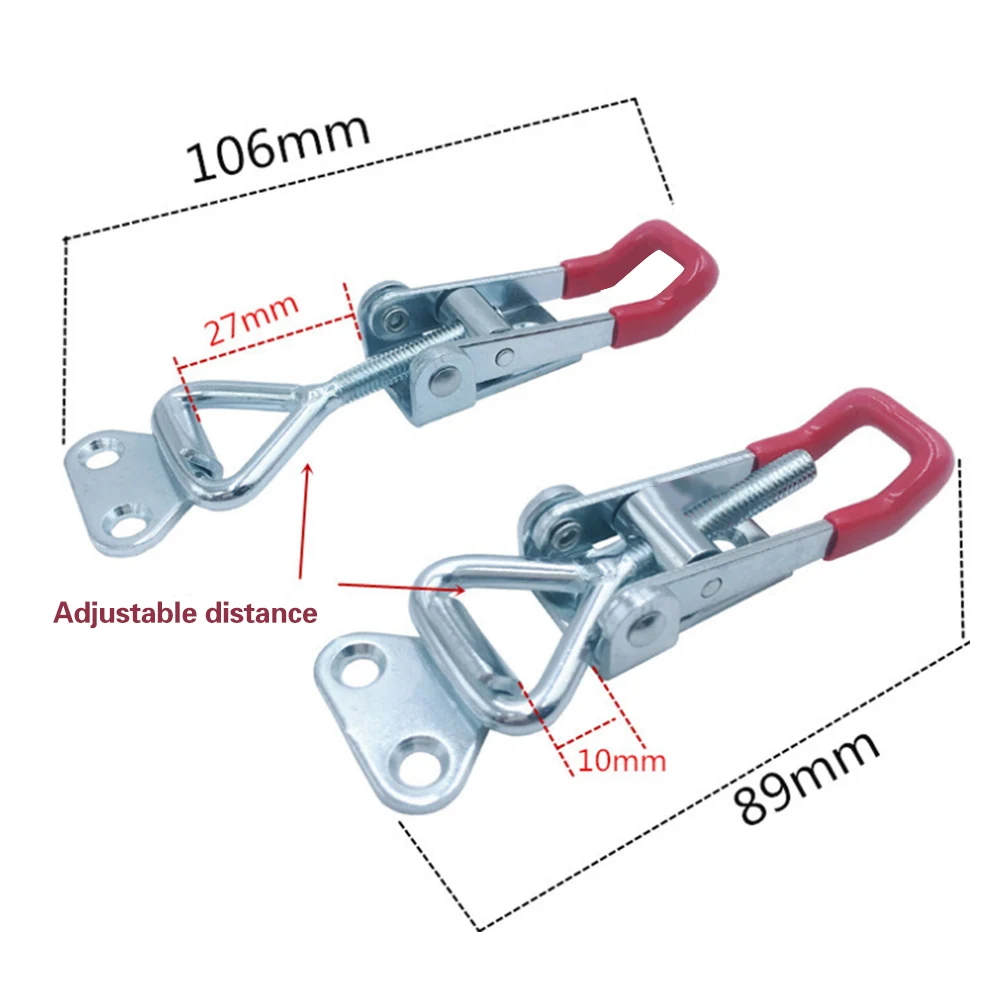 1Pcs Adjustable Toolbox Case Metal Toggle Latch Catch Clasp Quick Release Clamp Anti-Slip Push Pull Toggle Clamp Tool