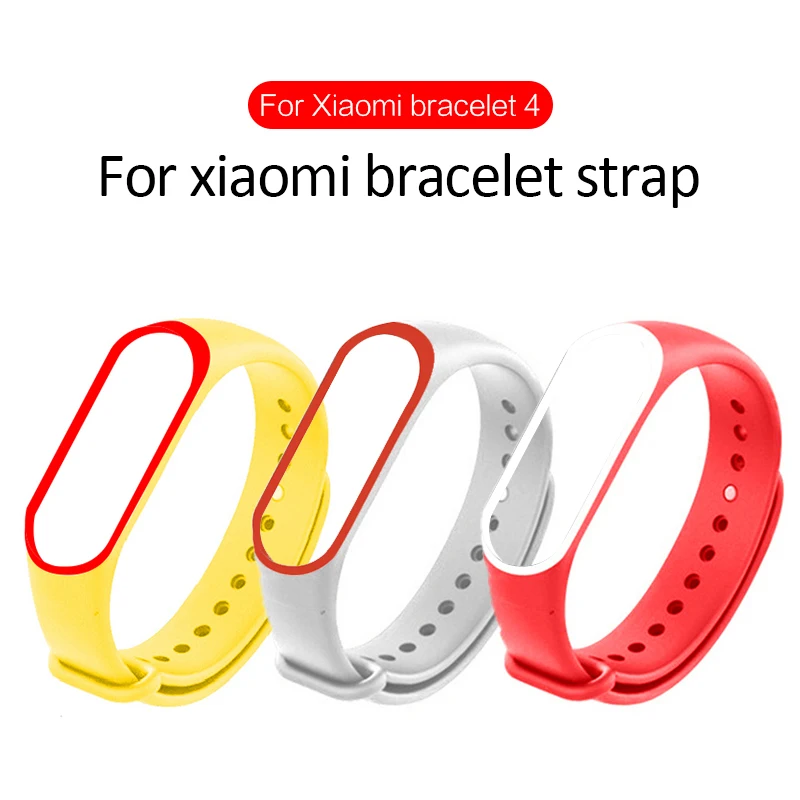 Цветной силиконовый сменный ремешок для браслета Miband 4 Xiaomi Mi Band Аксессуары