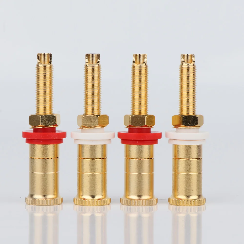 4pcs WBT Style Plated Gold Banana plug female