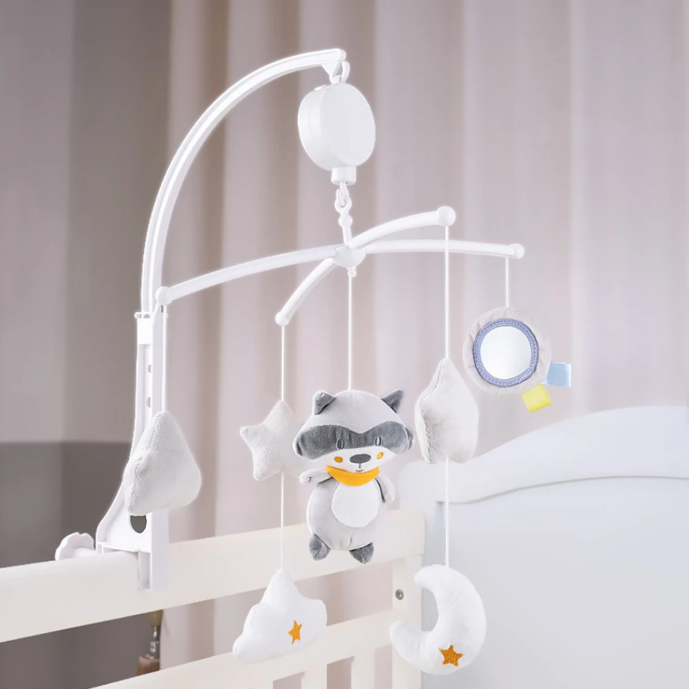 Детская кроватка Мобильная погремушка прикроватная игрушка-колокольчик вращающаяся Музыкальная шкатулка с держателем детская кровать