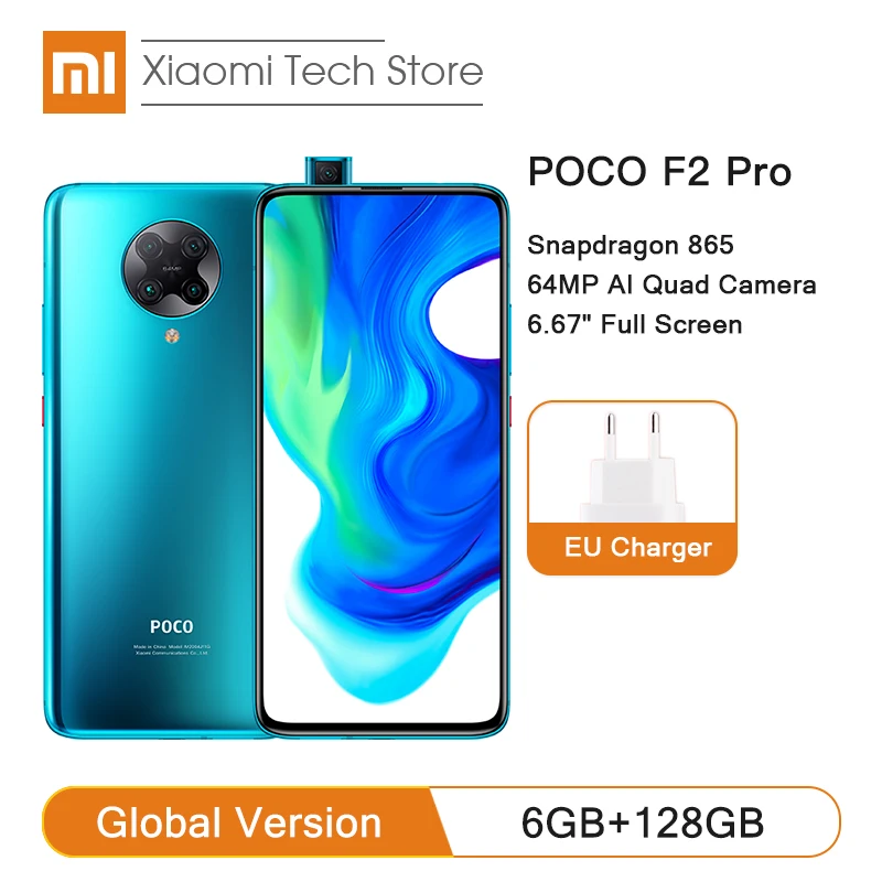 Глобальная версия смартфона Xiaomi POCO F2 Pro 6 ГБ 128 Восьмиядерный процессор Snapdragon 865 64
