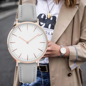 

New Fashion Simple Women Watches Ladies Casual Leather Quartz Watch Montre Femme Zegarek Damski Horloges Dames Relojes Mujer