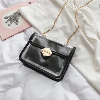 

2020 New Trendy Women Shoulder Bag Jelly Sac Phone Bag Female Clear Mini Messenger Bag Transparent Girls Crossbody Handbag