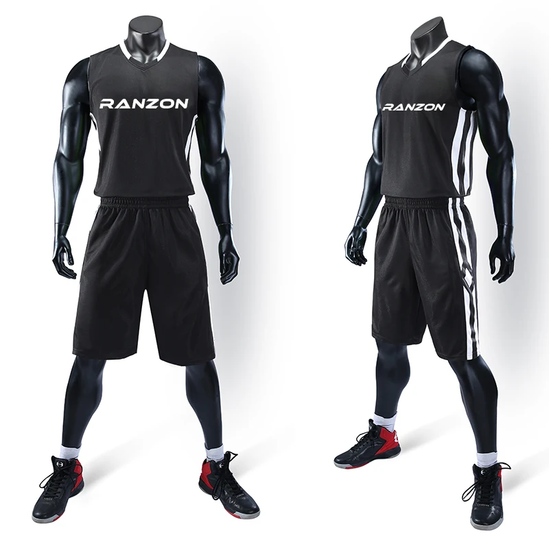 DIY баскетбольные майки набор униформы комплекты для детей и мужчин двухсторонние