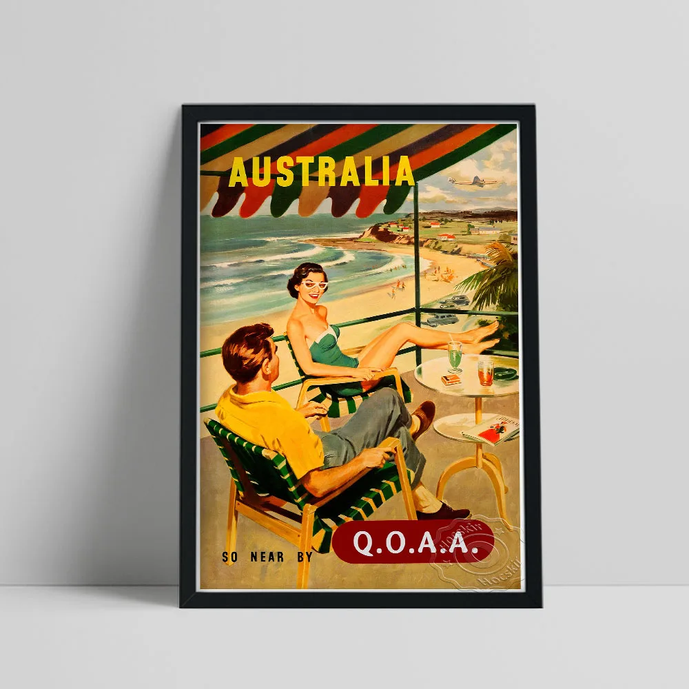 VintageAustraliaTravelArtPrints1950sVisitAustraliaPrinted