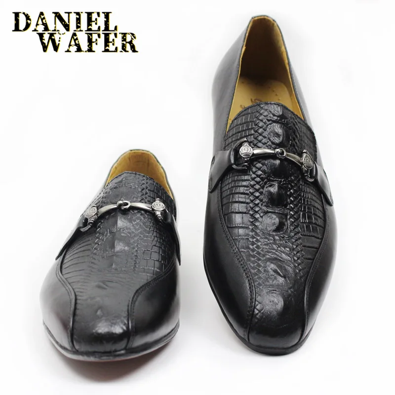 ITALIAN MEN CASUAL SHOES LEATHER LUXURY HANDMADE SLIP ON BROWN BLACK FORMAL WEDDING SHOES MEN LOAFERS SHOES GENUINE LEATHER