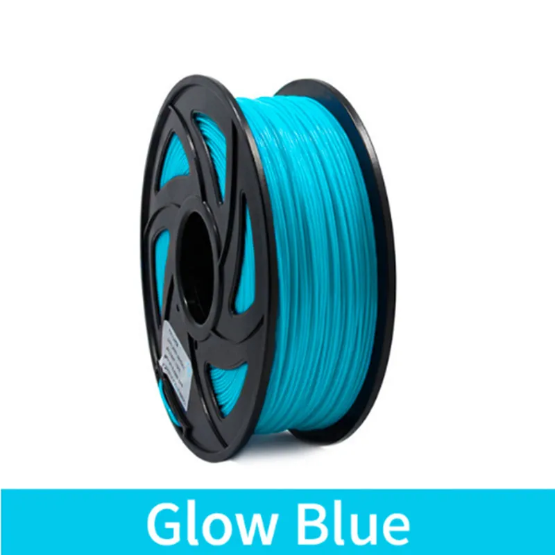 Glow Blue 1 кг 1,75 мм PLA Синтетическая нить печати красочные материалы для 3D-принтеры накаливания экструдер ручка Радуга Пластик аксессуары цвета красный, серый - Цвет: Glow Blue