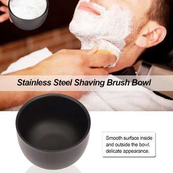 

HAWARD Razor Men's Shaving Soap Bowl Double Layer Stainless Steel Ferrous Metal Spray Paint Shaving Brush Bowl