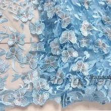 Трехмерная бабочка вышивка цветок Ткань Свадебный цветок фон Одежда Ткань свадебное платье кружевная ткань