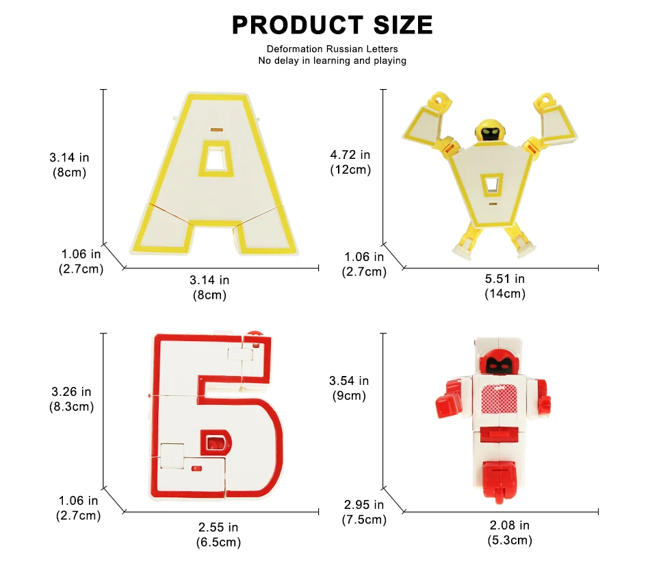 1 шт. Diy Строительные головоломки русский алфавит преобразования робот модель игрушка сборный пазл Развивающие игрушки для детей