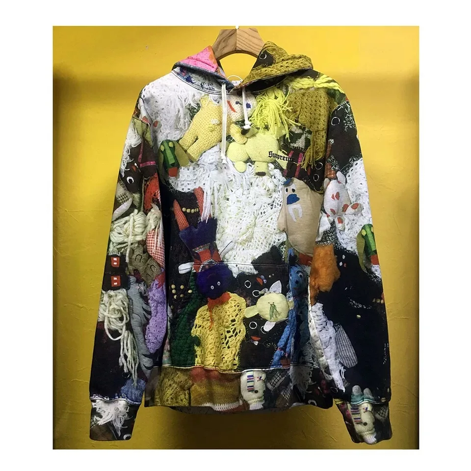 

European And American Streets Muppet Doll Hoodie Men And Women Couples plus Velvet Jacket Hoodie High Quality