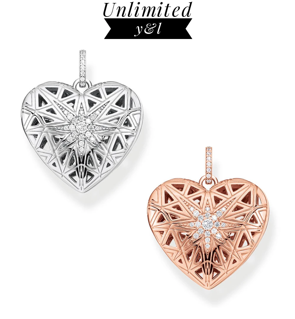

Can Open Box Star Heart Pendant Lucky Symbols 925 Sterling Silver Rose Gold Color 2020 Jewelry Necklace Accessories Women Men