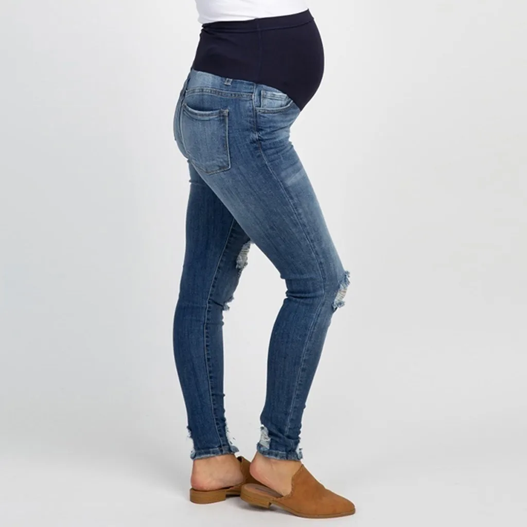 Джинсы для беременных женщин; рваные джинсы; брюки для беременных; брюки; леггинсы для живота; женские брюки для кормления; джинсы из денима