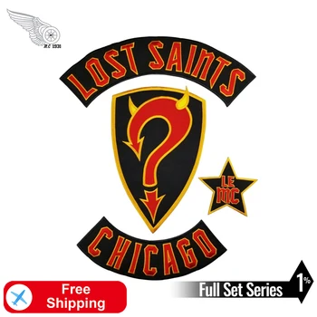 

Saints Devils Embroidery Motorcycle Patches Full Set Iron on MC Club Appliqued for Clothing Rider Biker Garment Accessories DIY