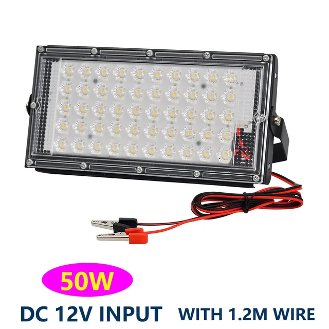 DC 12V-85V Led Flood Light 50W 100W Outdoor Waterproof Spotlights Low Pressure 12v Reflector Led Portable Security Flood Lights 50W DC12V