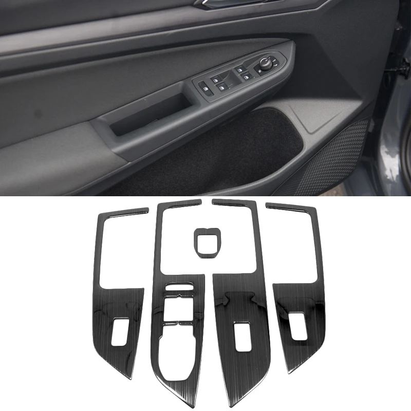 Car Interior Accessories For Volkswagen VW Golf 8 MK8 2020 2021 LHD Water Cup Cover Air Vent Trims Window Lift Switch Panel Trim