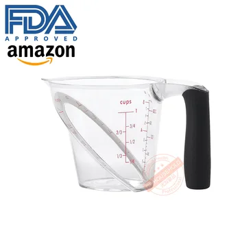 

Amazon Zona Pellucida Scale Cup as Plastic Measuring Cup Baking Liquid Measuring Tool Seasoning Juice