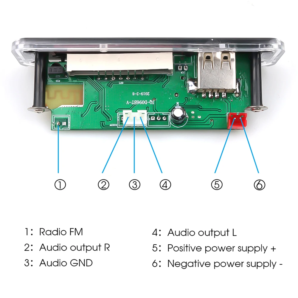 Vehemo автомобилей радиомодуль Bluetooth автомобильные аксессуары USB SD FM динамик плеер MP3 декодер доска Авто WMA декодер