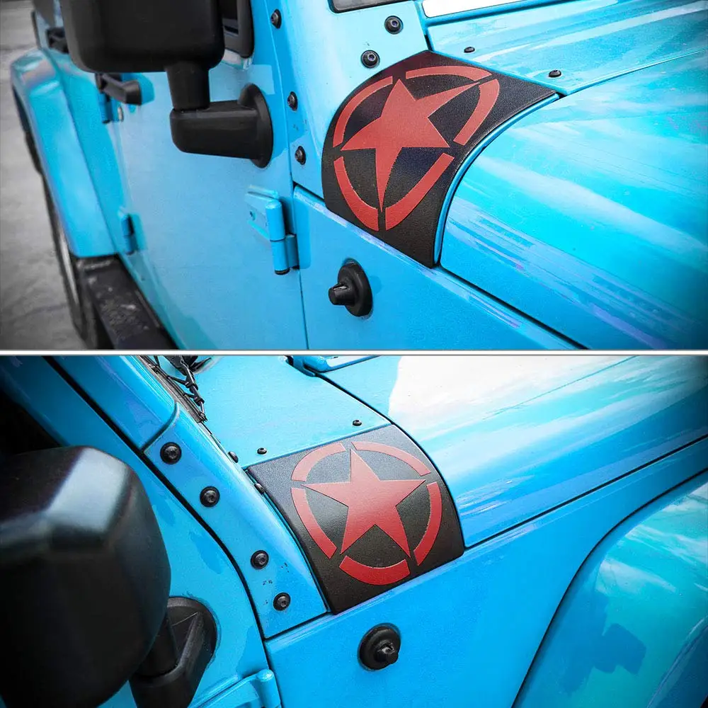 Защита для тела угловая защита капота защита для 2007- Jeep JK Rubicon Sahara Sport X& Unlimited Jeep Аксессуары 1 пара