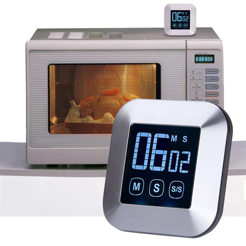 Practical Kitchen Timer TS-83 Alarm Clock Convenient Home Cooking Alarm Cooking Timer Large LCD Screen Dinging