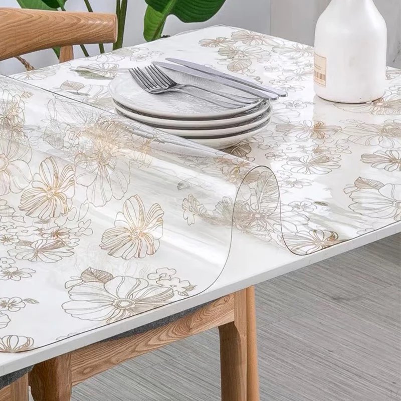  BALLE 1.5mm Strong PVC Transparent Tablecloth Plastic Mat Pad Korean Table Cloth Soft Glass for Pro