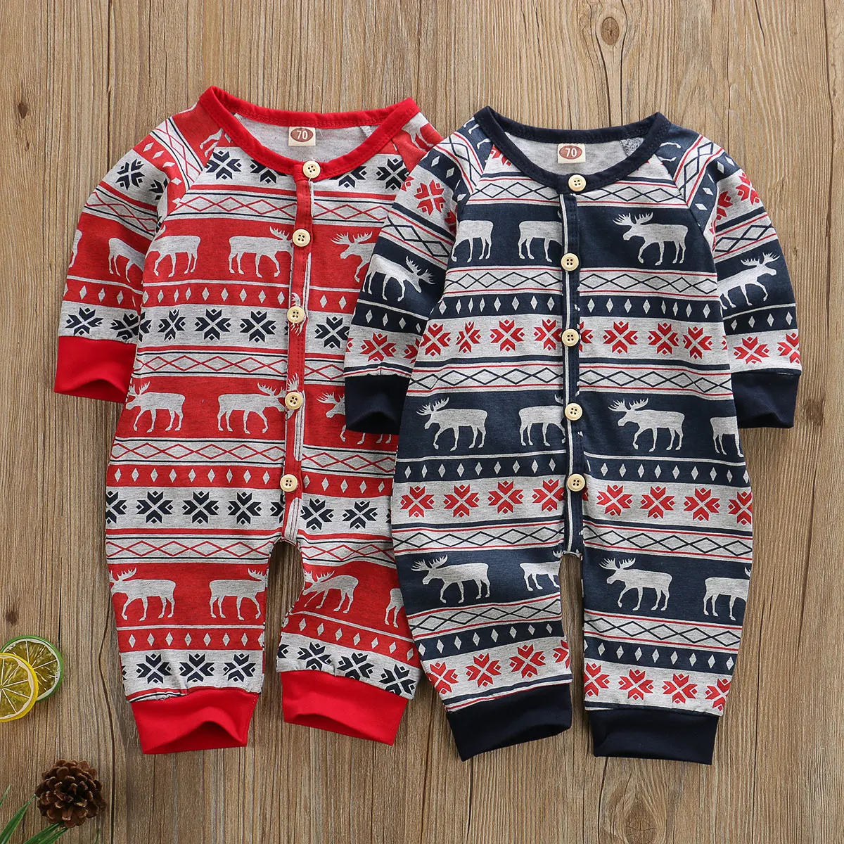 Коллекция года, детская Рождественская одежда Рождественский хлопковый комбинезон для новорожденных мальчиков и девочек, Рождественский комбинезон с рисунком оленя, одежда для детей возрастом от 0 до 18 месяцев